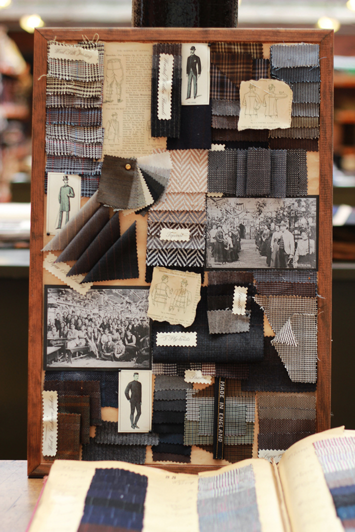 color palette texture mood board